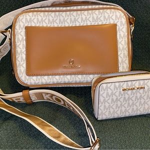 Maeve Large Logo and Faux Leather Crossbody Bag /w wallet